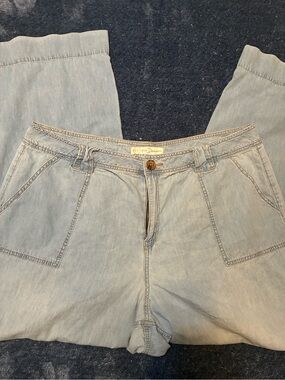 C Est 1946 Denim Light Wash Wide Leg Pants